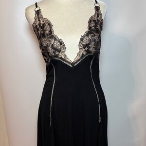 Thistle and Spire Black and Cream Lace Chemise